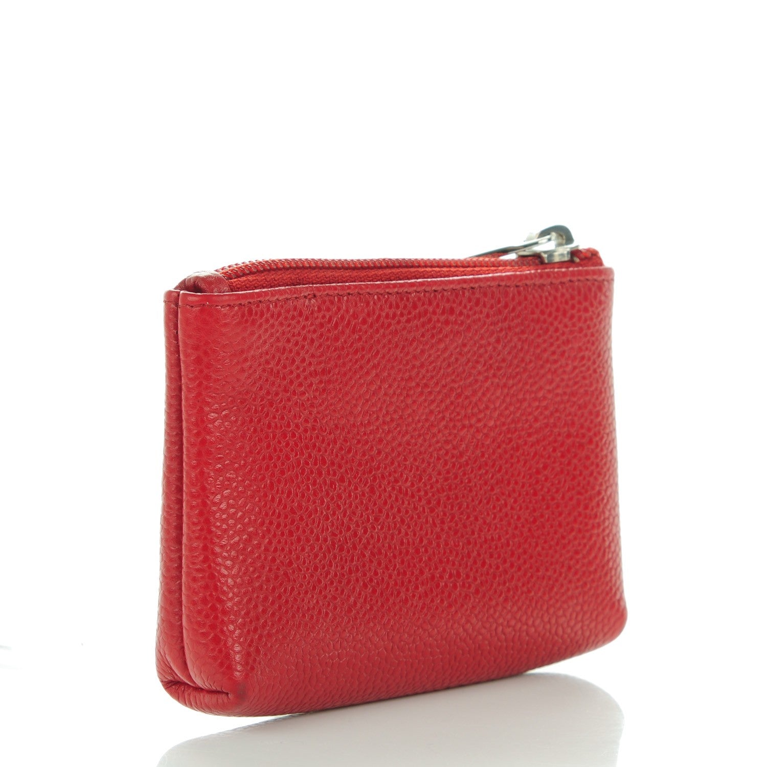 Chanel Caviar Timeless CC Coin Purse Case Red 3 of 7