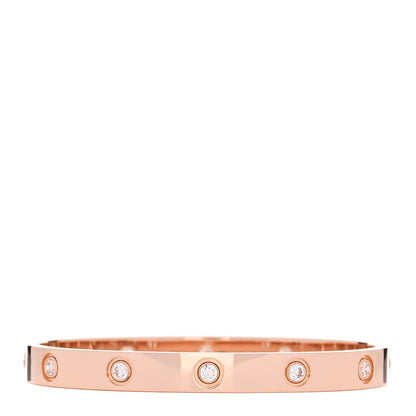 Cartier 18K Pink Gold 10 Diamond LOVE Bracelet 16 1 of 6