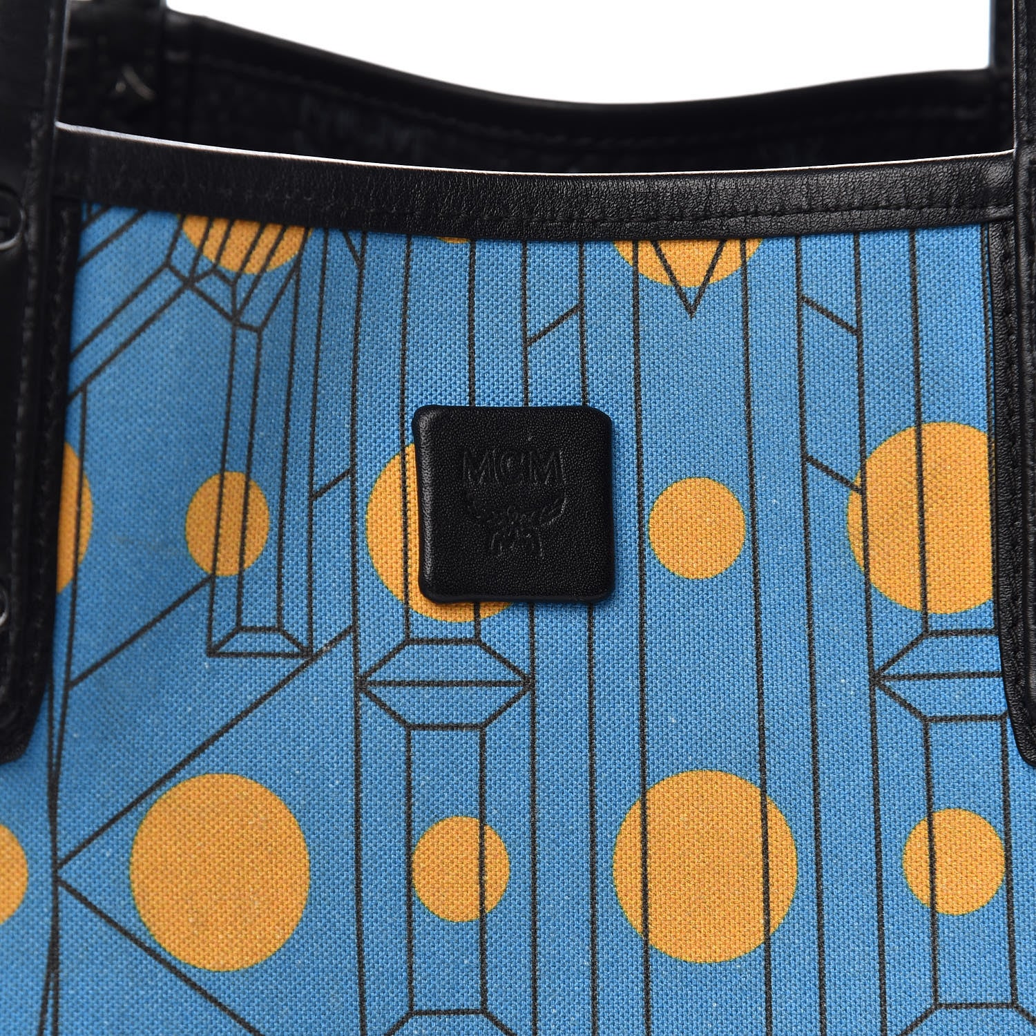 MCM Visetos Medium Project Reversible Shopper Tote Black 12 of 17