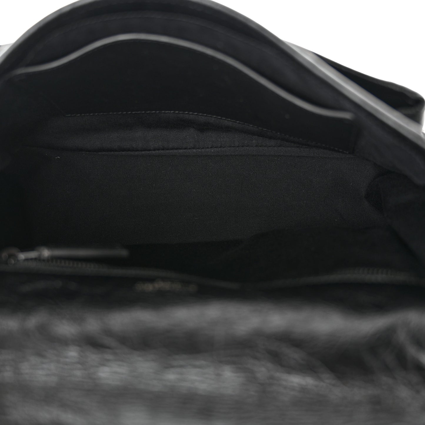 Crinkled Calfskin Matelasse Monogram Medium Niki Chain Satchel Black