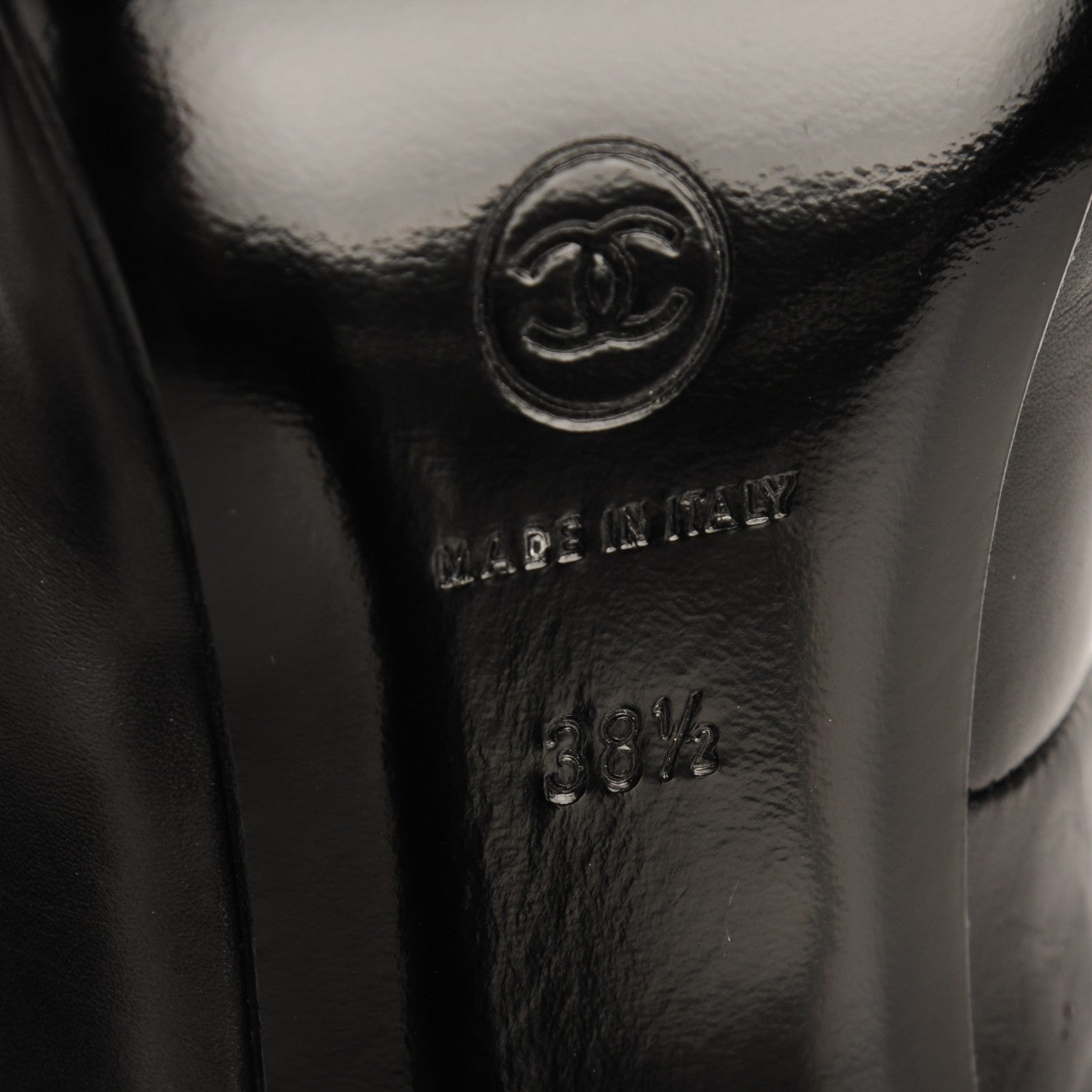 Chanel Calfskin Quilted Reissue Booties 38.5 Black 6 of 9