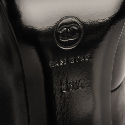 Chanel Calfskin Quilted Reissue Booties 38.5 Black 6 of 9