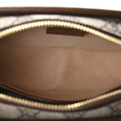 Gucci GG Supreme Monogram Azalea Calfskin Mini Retro Interlocking G Shoulder Bag Beige Ebony Brown Sugar 5 of 10