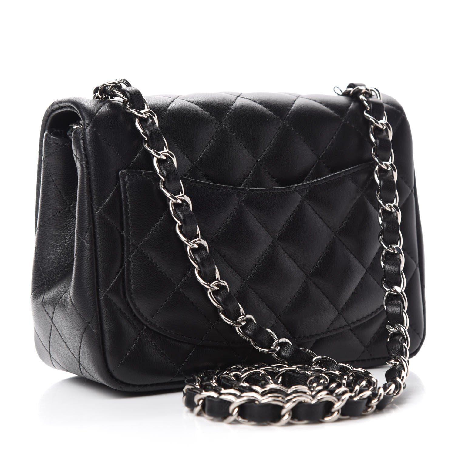 Chanel Lambskin Quilted Mini Square Flap Black 3 of 11