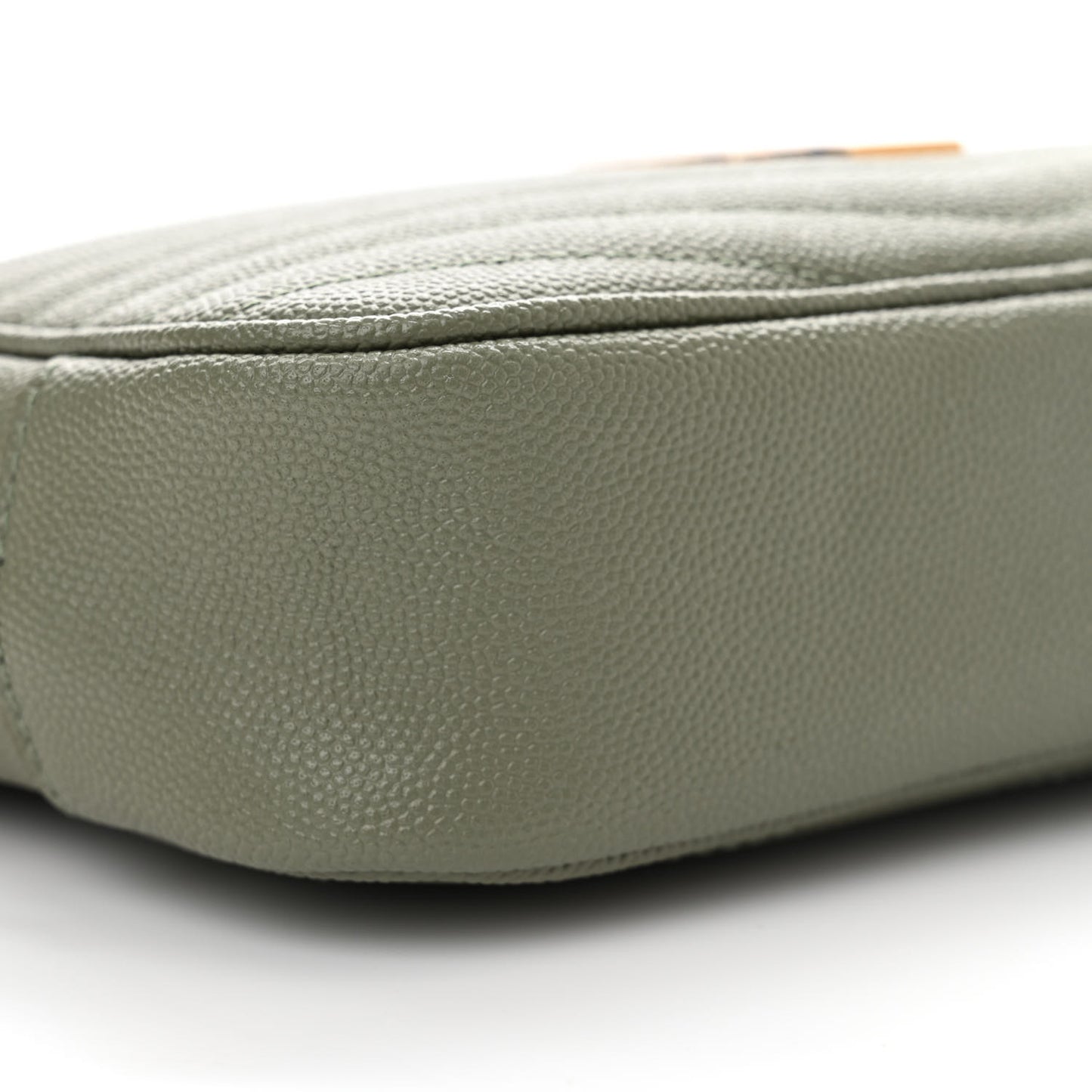 Grain De Poudre Matelasse Monogram Mini Lou Camera Bag Light Sage