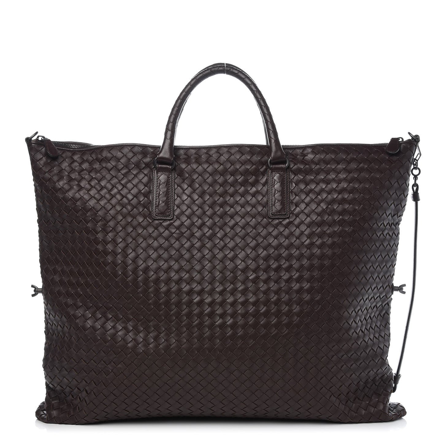 Nappa Intrecciato Maxi Convertible Tote Ebano