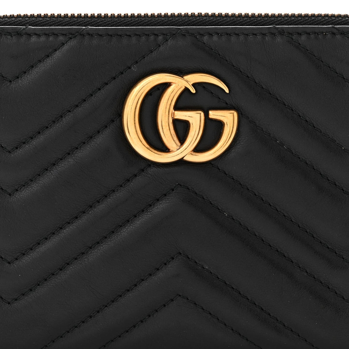 Calfskin Matelasse Mini GG Marmont Chain Bag Black