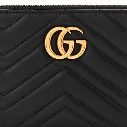 Gucci Calfskin Matelasse Mini GG Marmont Chain Bag Black 8 of 11