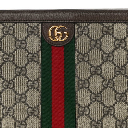 Gucci GG Supreme Monogram Web Ophidia Pouch Brown 8 of 14