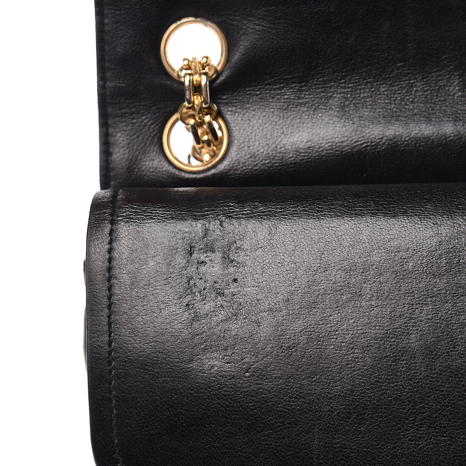 Chanel Lambskin Quilted Medium Double Flap Bijoux Chain Black 11 of 13