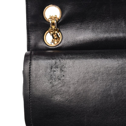 Chanel Lambskin Quilted Medium Double Flap Bijoux Chain Black 10 of 13