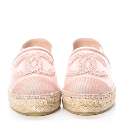 Chanel Mesh Grosgrain CC Espadrilles 36 Pink 2 of 11