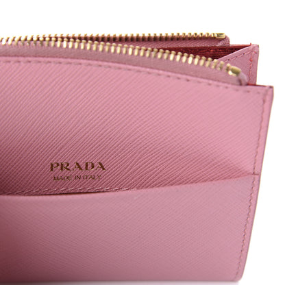Prada Saffiano Metal Zip Card Holder Petalo 8 of 8