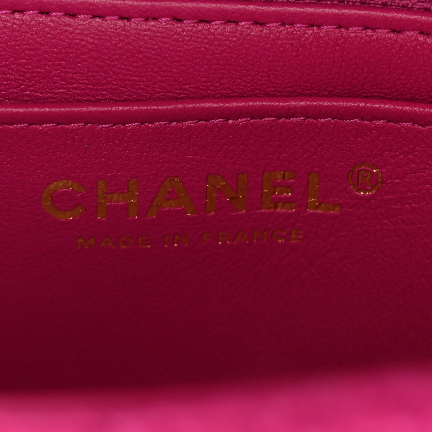 Tweed Quilted Mini Rectangular Flap Fuchsia