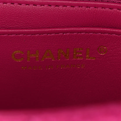 Chanel Tweed Quilted Mini Rectangular Flap Fuchsia 6 of 11