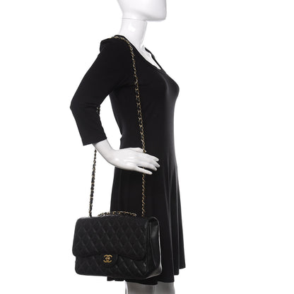 Chanel Caviar Quilted Jumbo Single Flap Black 2 of 11