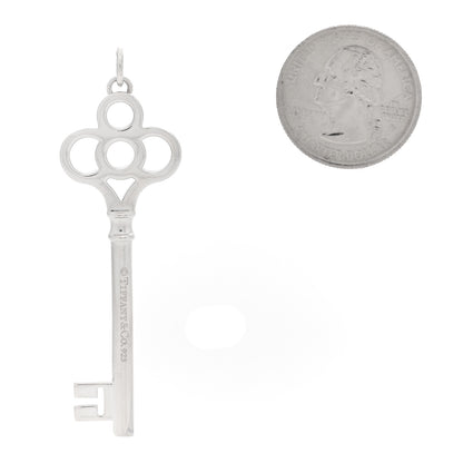 Tiffany Sterling Silver Large Crown Key Pendant 2 of 3