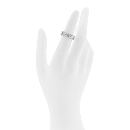 Gucci 18K White Gold Diamond Flora Pave Ring 48 4.5 2 of 5