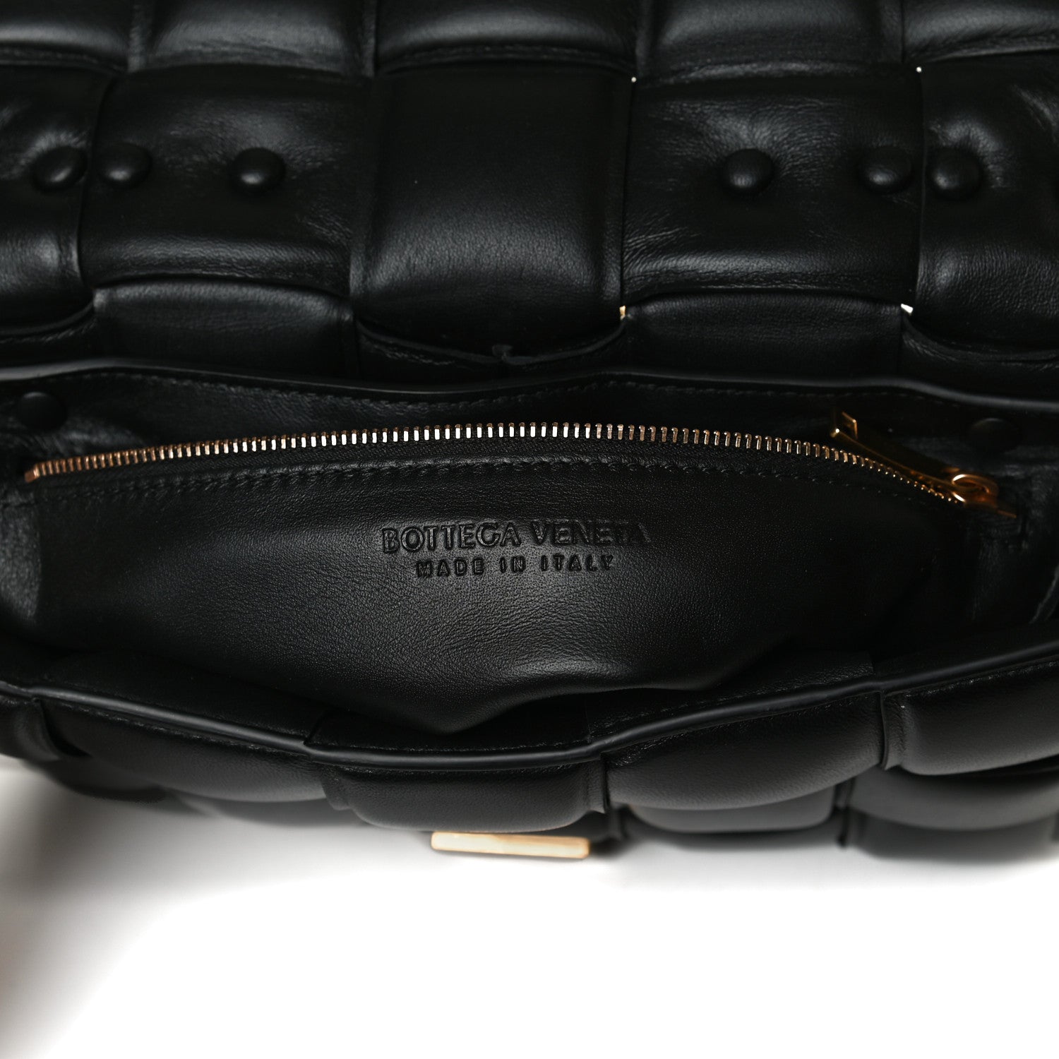 Bottega Veneta Lambskin Maxi Intreccio Padded Chain Cassette Crossbody Bag Black 6 of 13