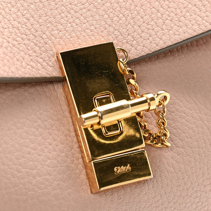 Chloe Grained Lambskin Drew Shoulder Bag Cement Pink 10 of 13