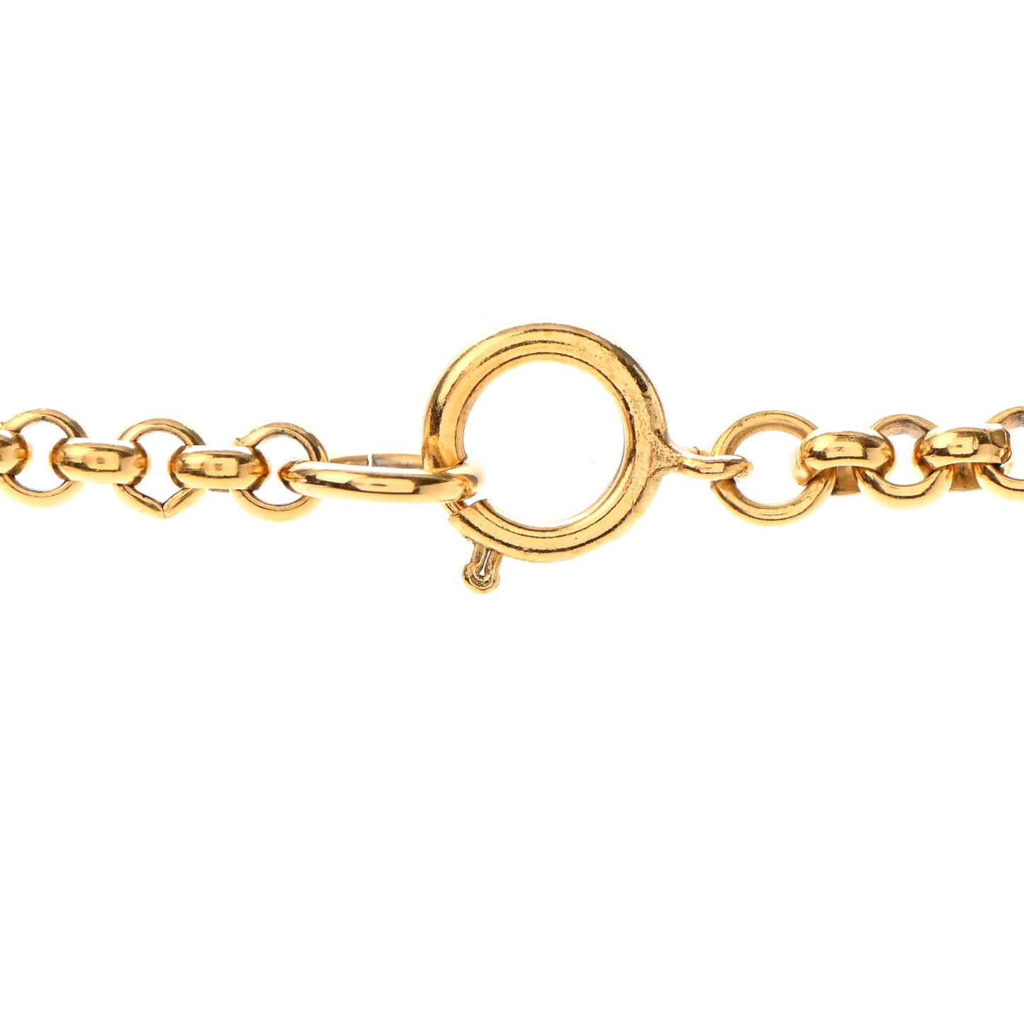 CC Heart Chain Pendant Necklace Gold