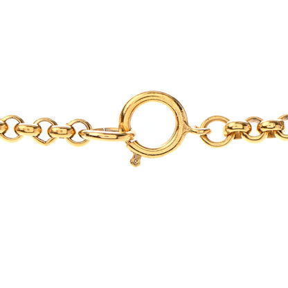Chanel CC Heart Chain Pendant Necklace Gold 4 of 5