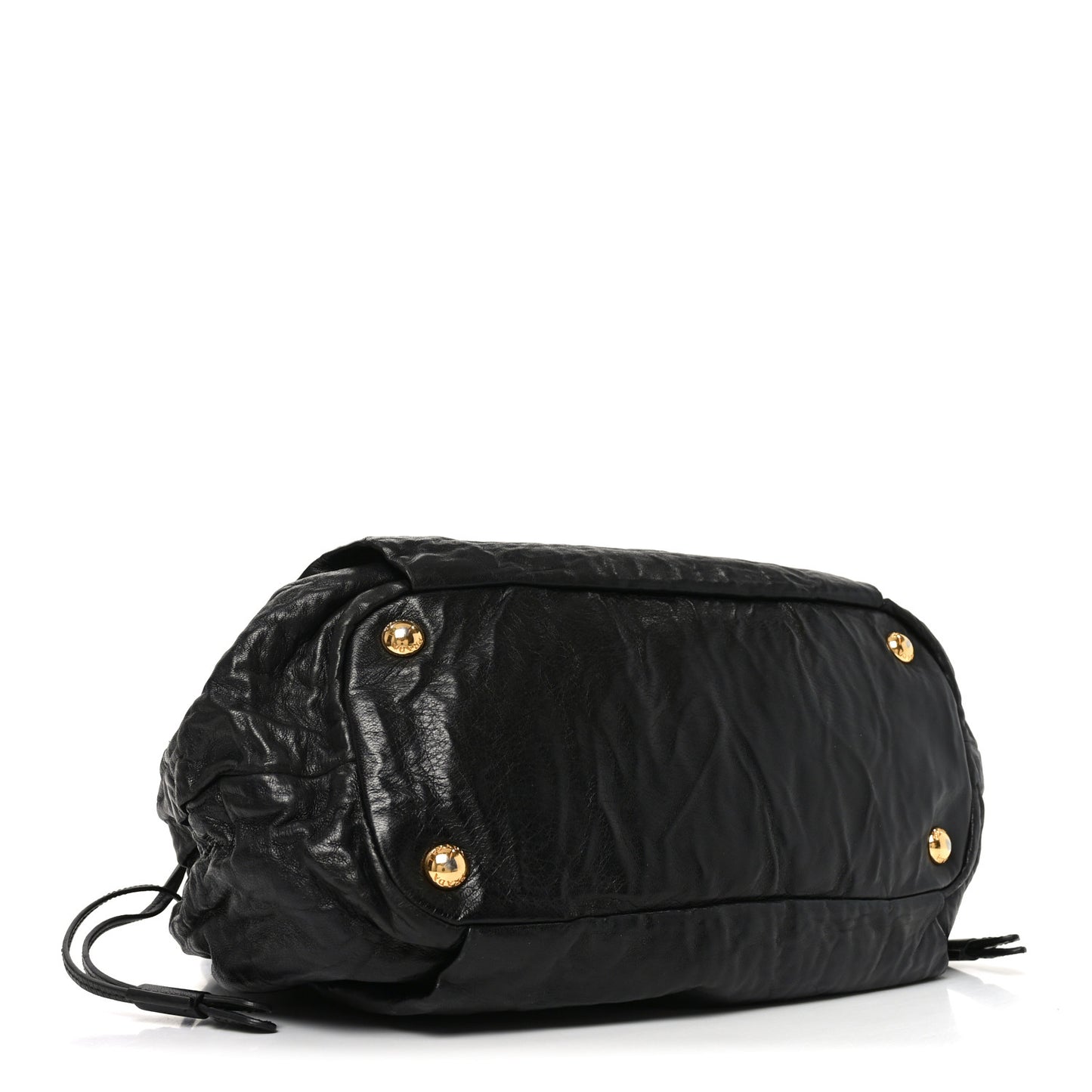 Nappa Antique Drawstring Tote Black
