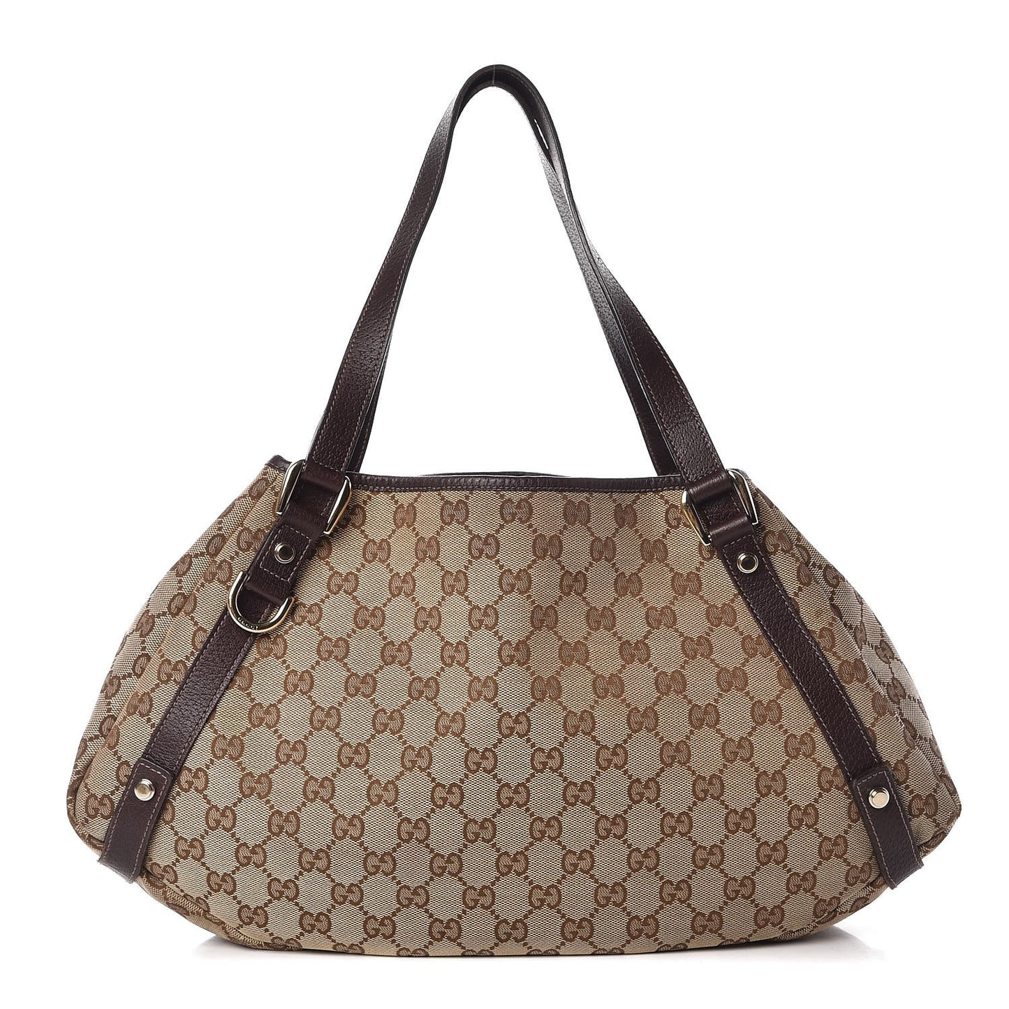 Monogram Medium Abbey Shoulder Bag Dark Brown