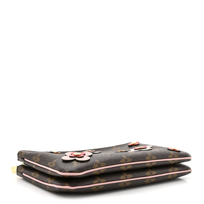 Louis Vuitton Monogram Blooming Flowers Double Zip Pochette 4 of 10