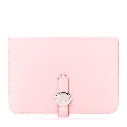 Hermes Evercolor Dogon Compact Wallet Rose Sakura 1 of 8