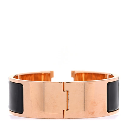 Hermes Enamel Wide Clic Clac H Bracelet PM Black 3 of 6
