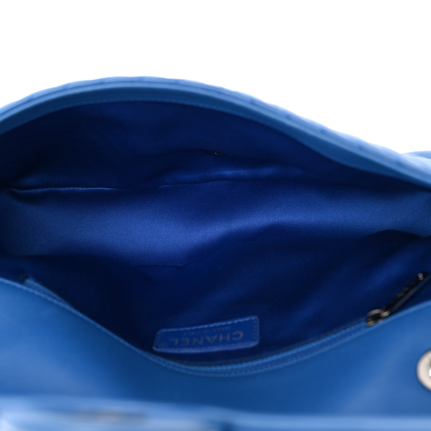 Chanel Lambskin Quilted Medium CC Crossing Flap Blue 5 of 13