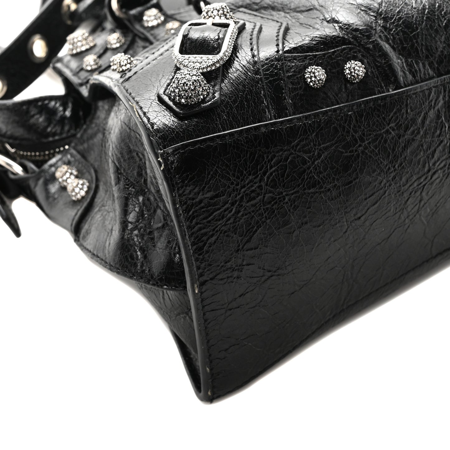 Agneau Arena Crystal Neo Cagole Handbag XS Black