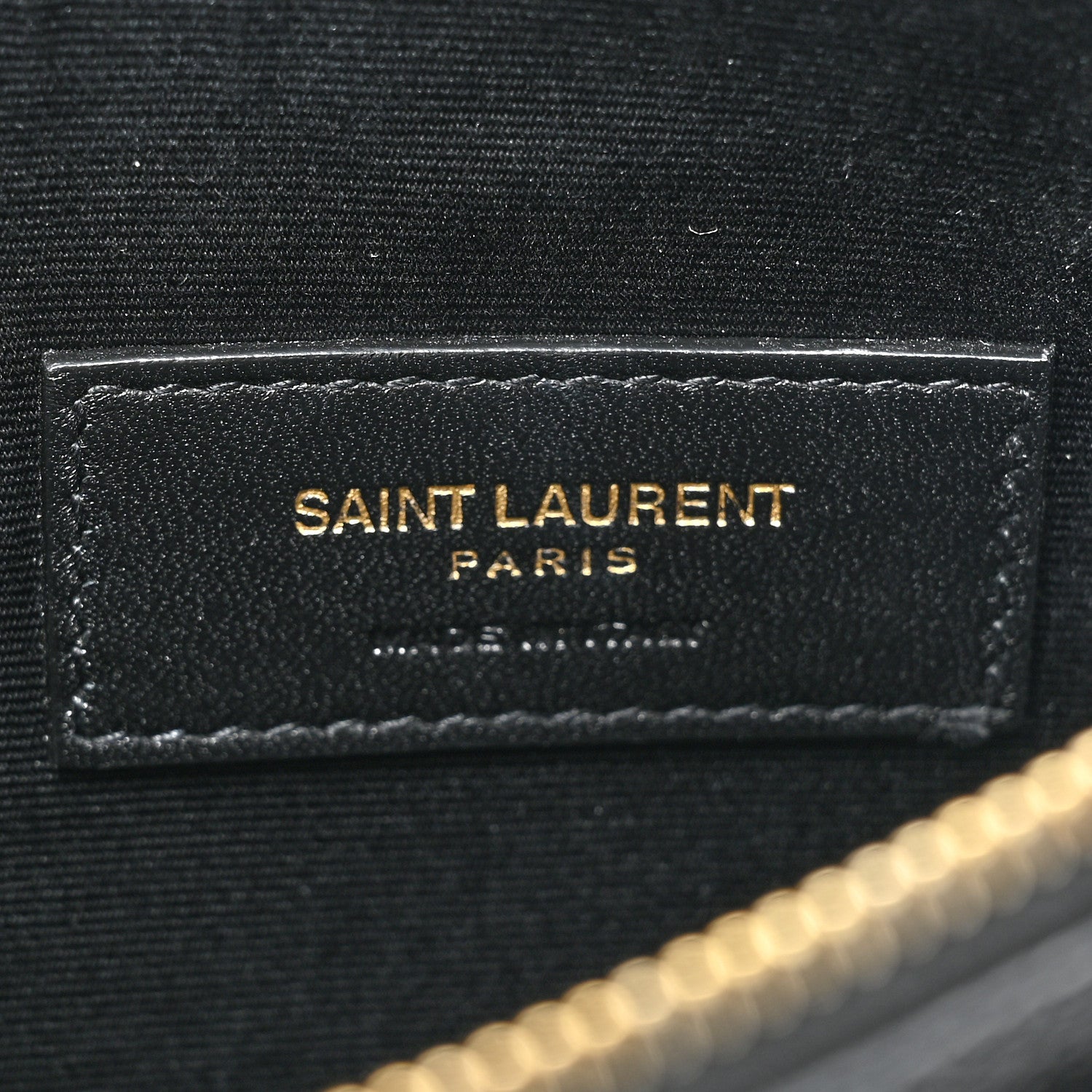Saint Laurent Grain De Poudre Chevron Monogram Large Bill Pouch Black 7 of 12