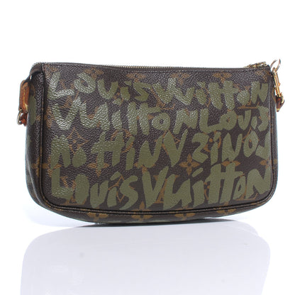 Louis Vuitton Monogram Graffiti Pochette Accessories Kaki 3 of 7