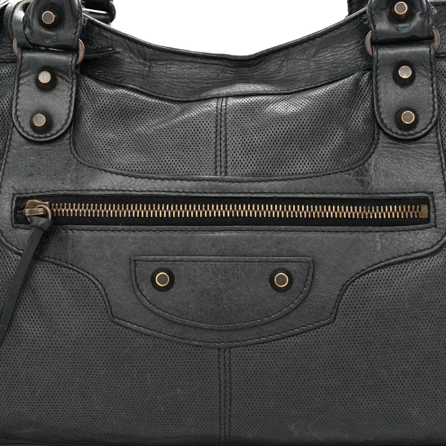 Balenciaga Agneau Perforated Classic Hardware City Black 8 of 23