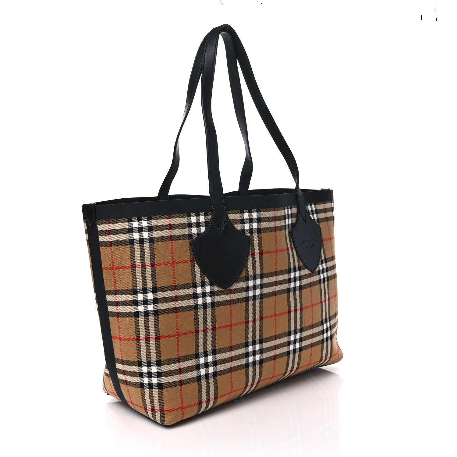 Burberry Vintage Check Medium The Giant Reversible Tote Antique Yellow Bright Red 4 of 15
