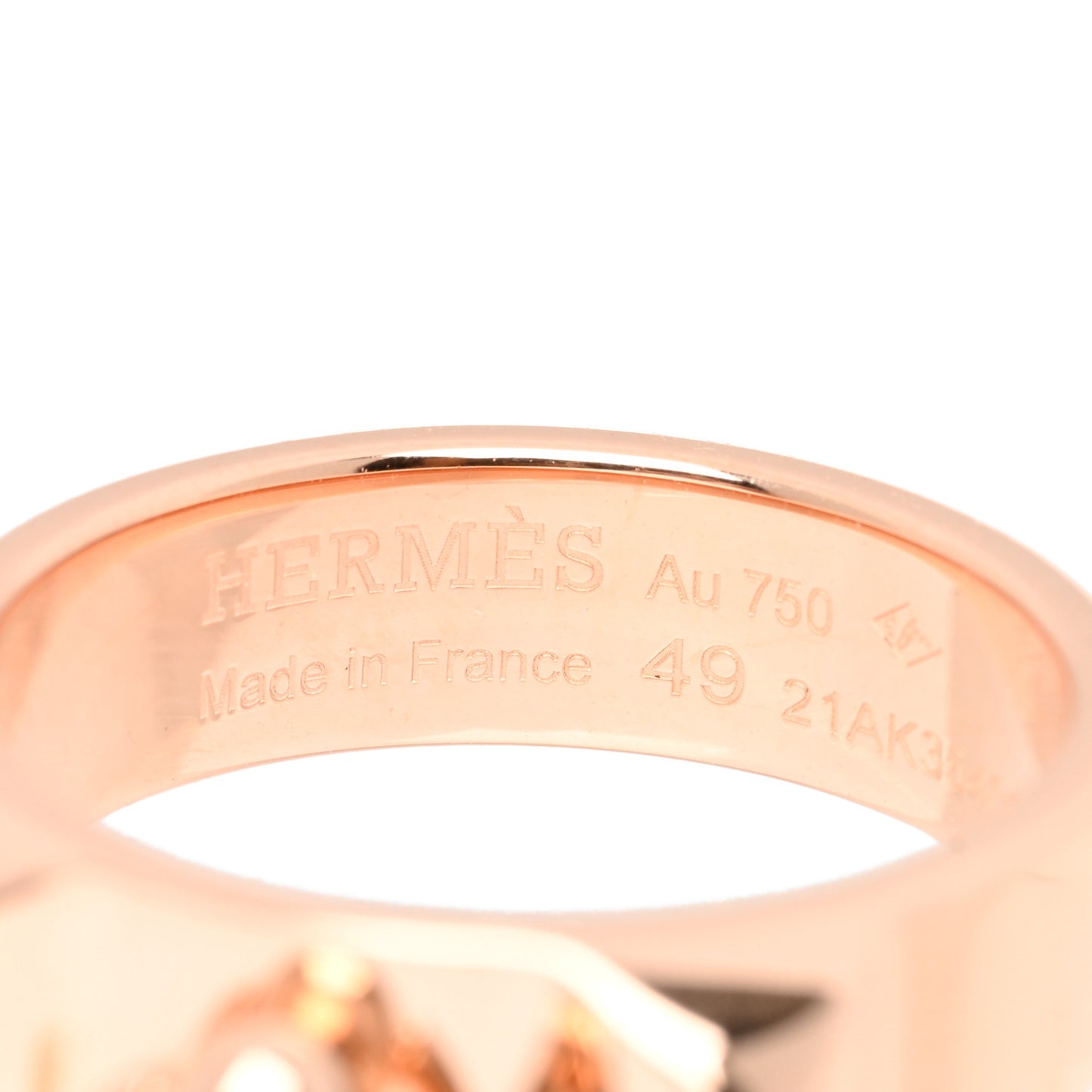 18K Rose Gold PM Collier De Chien Ring 49 5