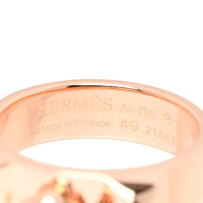 Hermes 18K Rose Gold PM Collier De Chien Ring 49 5 4 of 5