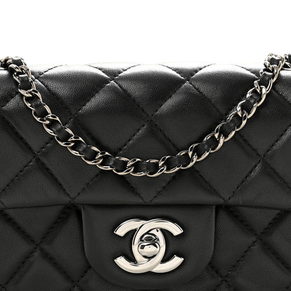 Chanel Lambskin Quilted Extra Mini Rectangular Flap Black 8 of 14