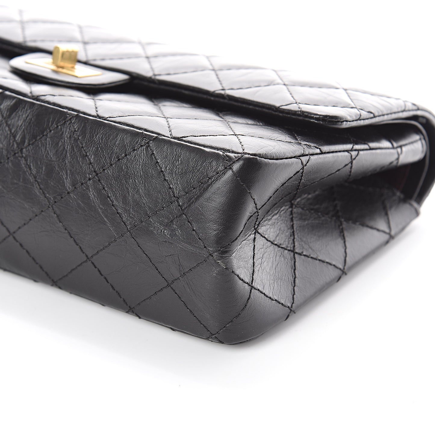 Aged Calfskin Quilted 2.55 Reissue 226 Flap Black
