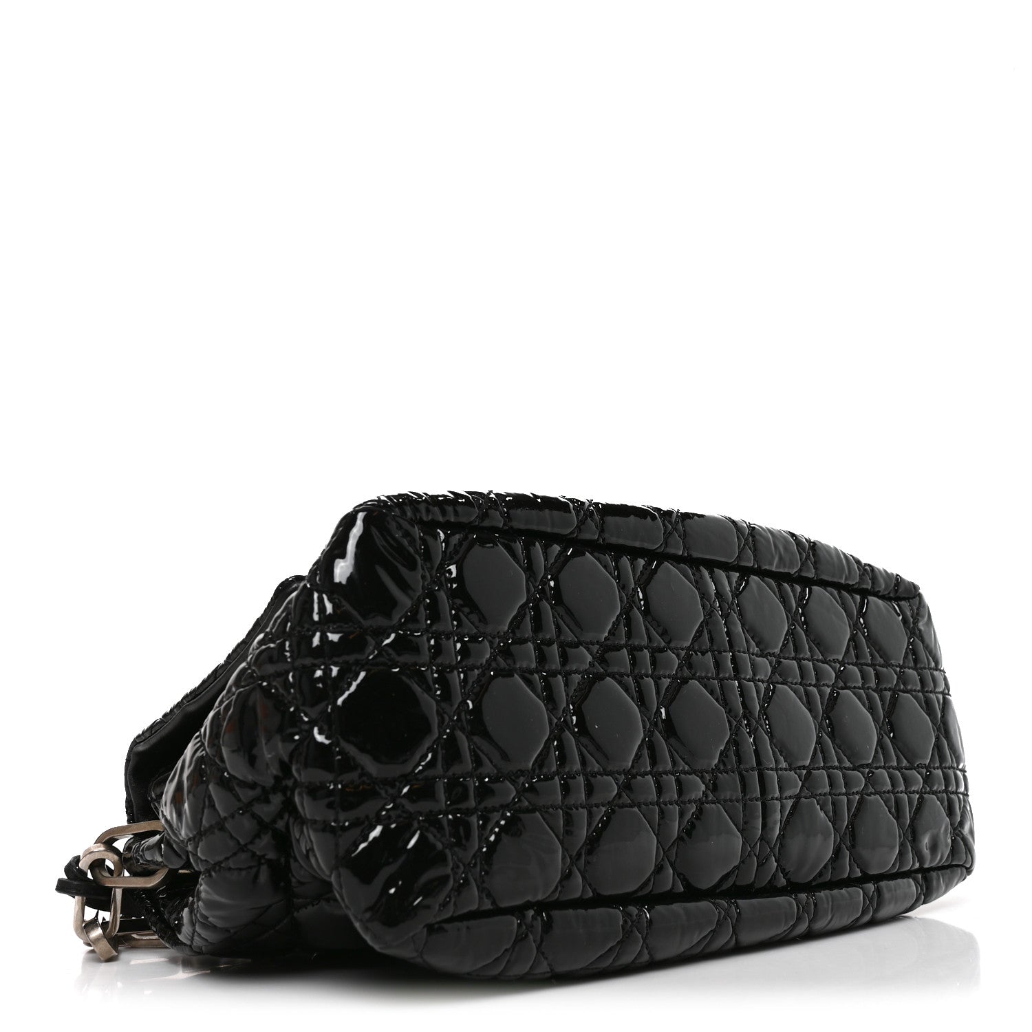 Christian Dior Patent Cannage New Lock Flap Black 3 of 9