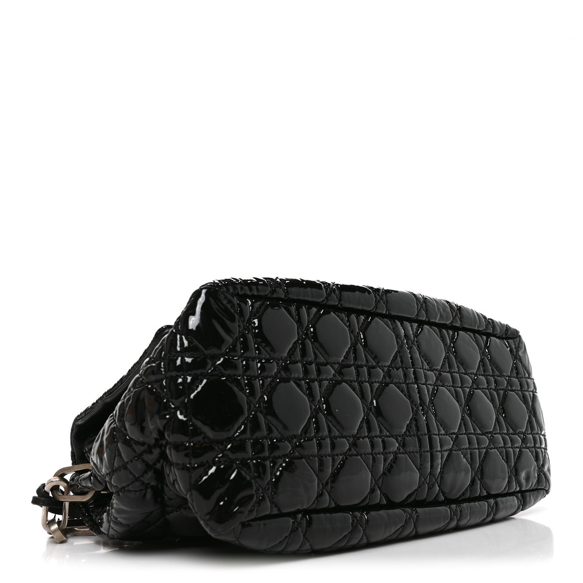 Christian Dior Patent Cannage New Lock Flap Black 4 of 10