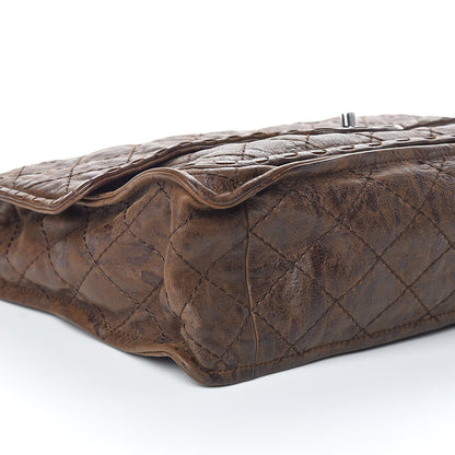 Chanel Aged Crumpled Calfskin Vintage Flap Brown 9 of 17