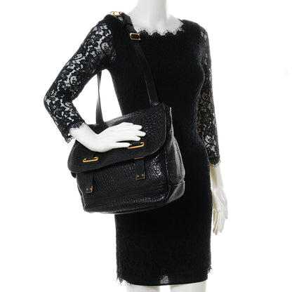 Saint Laurent Leather Medium Besace Flap Black 2 of 7