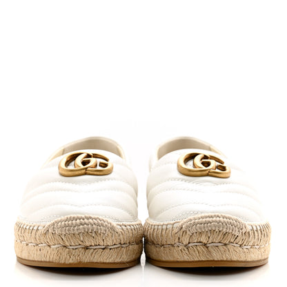 Gucci Nappa Matelasse GG Marmont Espadrilles 37 Great White 2 of 11