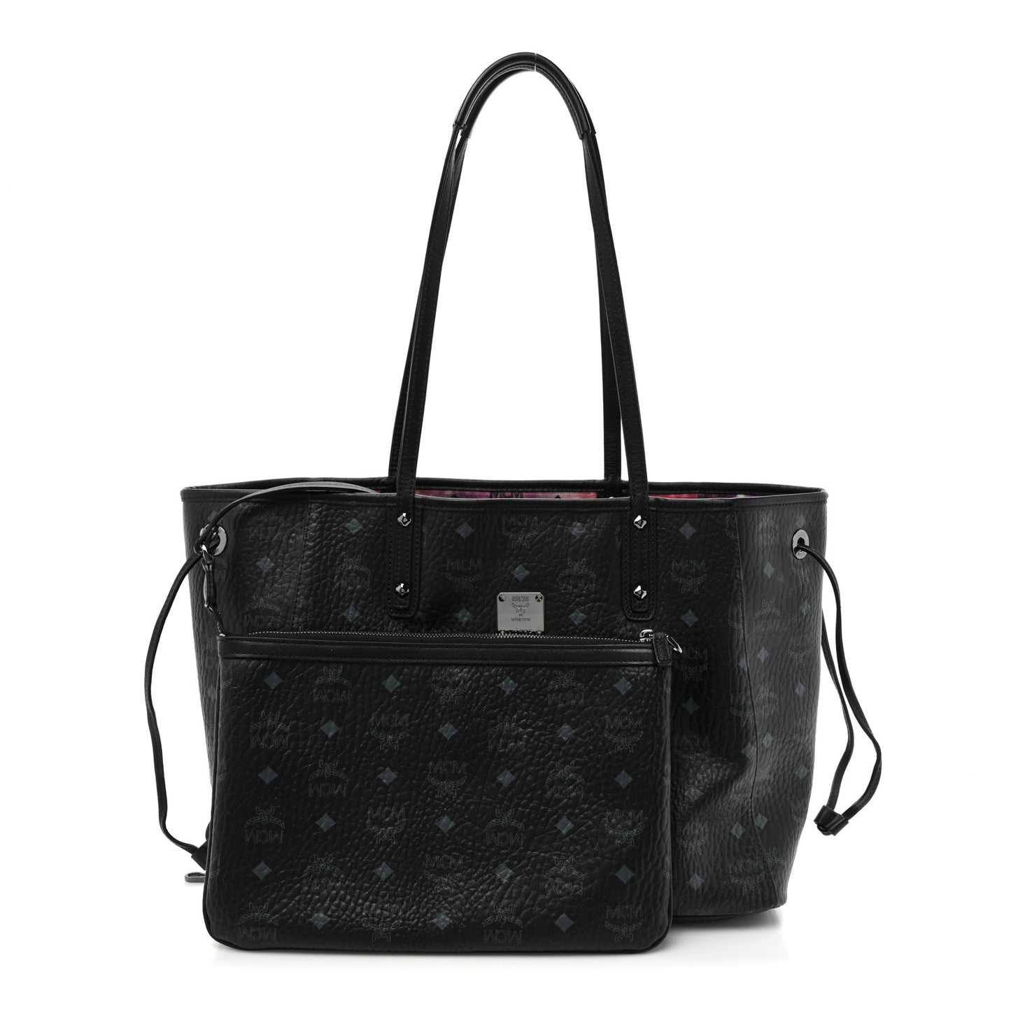 Metallic Galaxy Visetos Medium Project Reversible Shopper Tote Black Multicolor