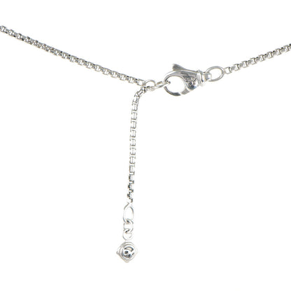 David Yurman Sterling Silver Pave Diamond Smoky Quartz 12mm Noblesse Pendant Necklace 3 of 4