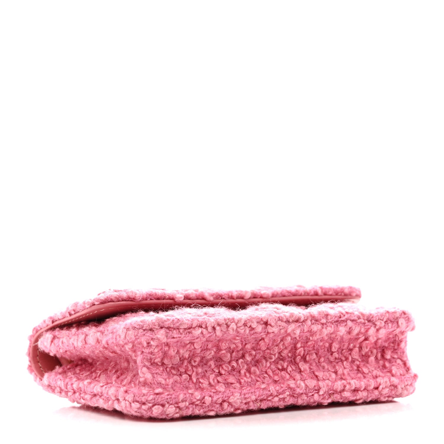 Chanel Tweed Quilted Flap Chain Waist Bag Pink 4 of 11