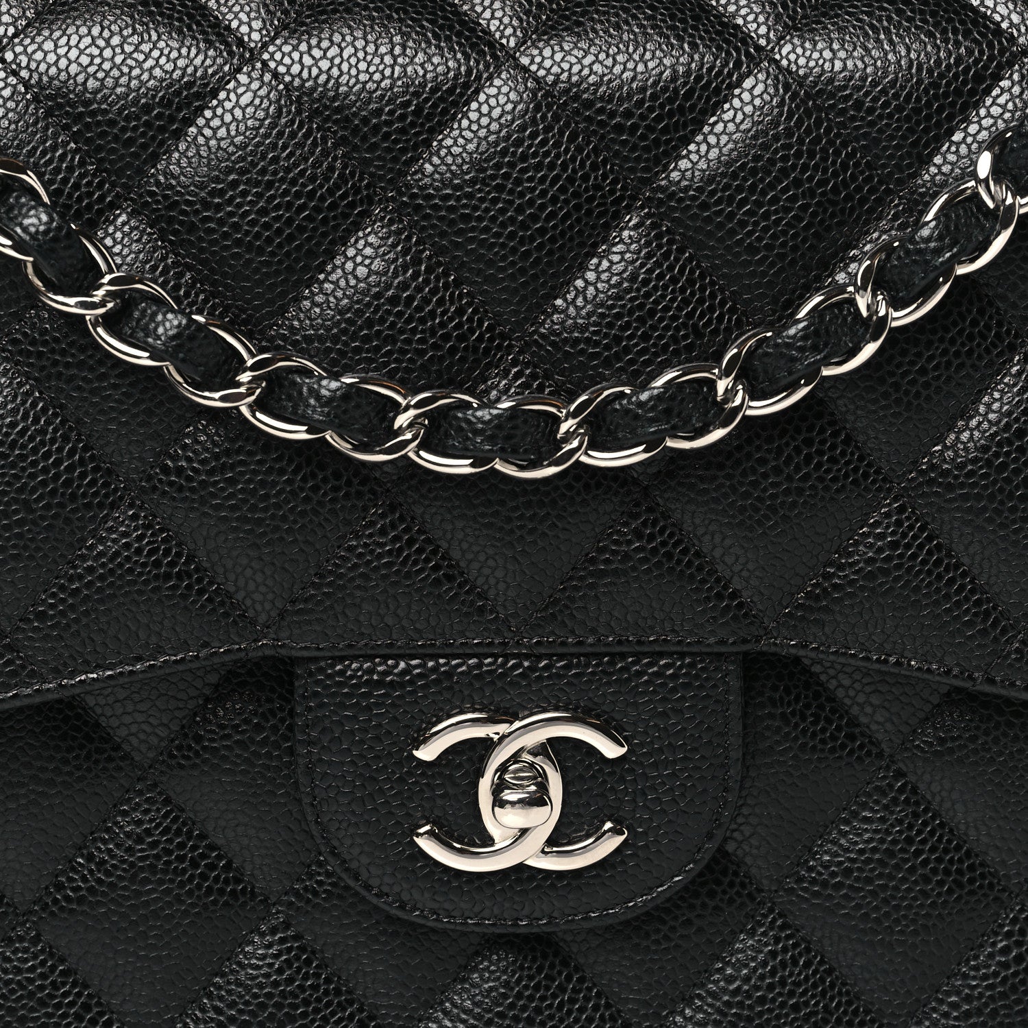 Chanel Caviar Quilted Jumbo Double Flap Black 8 of 10